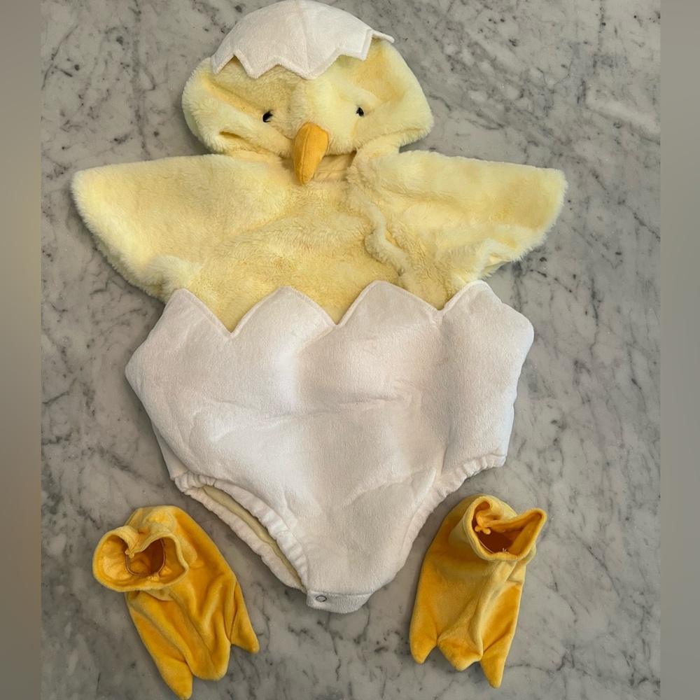 LIKE NEW! Pottery Barn Kids Baby Chick Costume Size 12-24 months